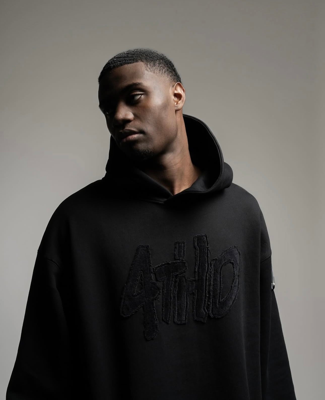 4THD - Hoodie Terry Clo. Logo - Black