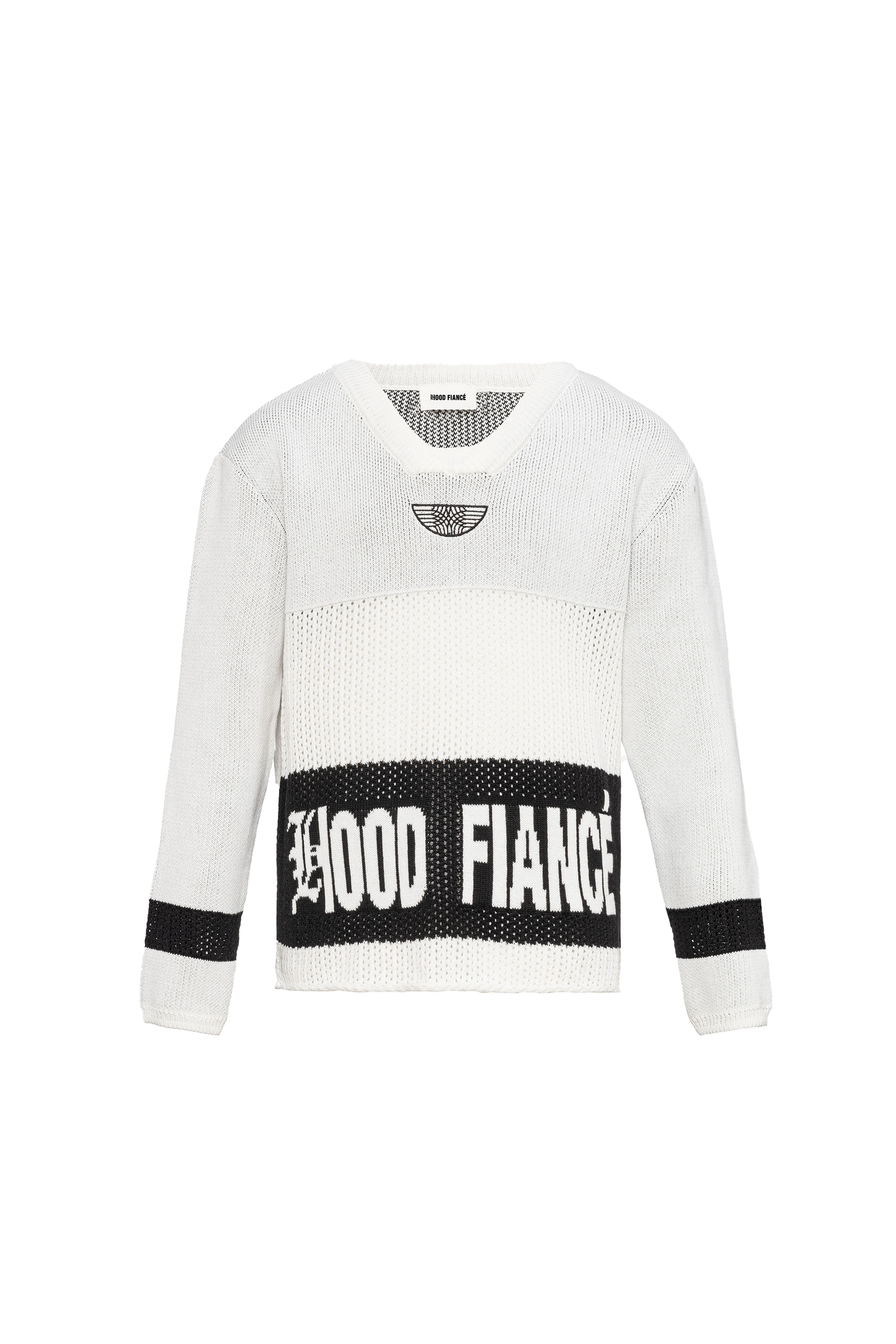 Hood Fiance - FOOTBALL HEAVY KNIT SWEATER COCONUT MILK