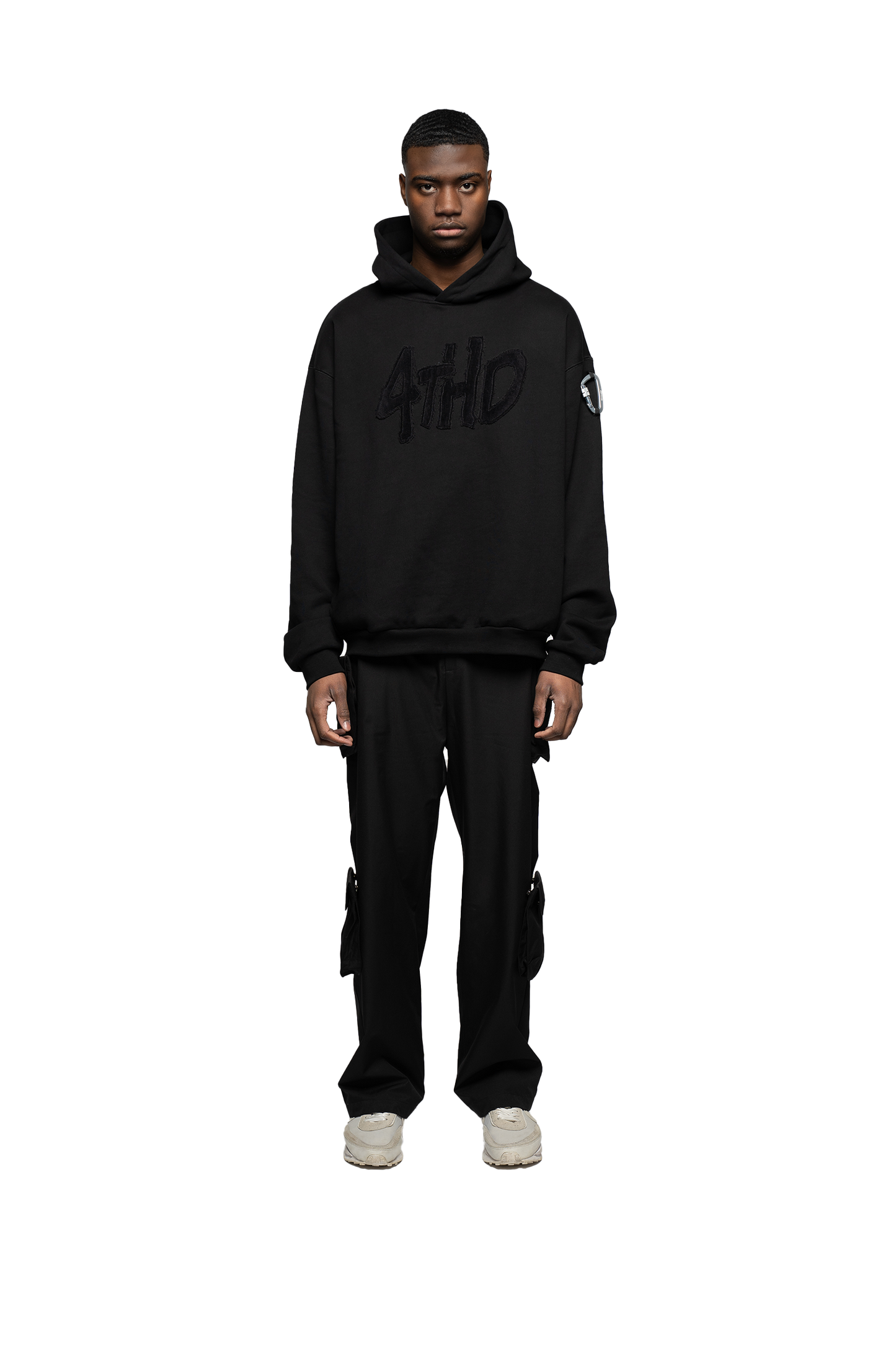 4THD - Hoodie Terry Clo. Logo - Black