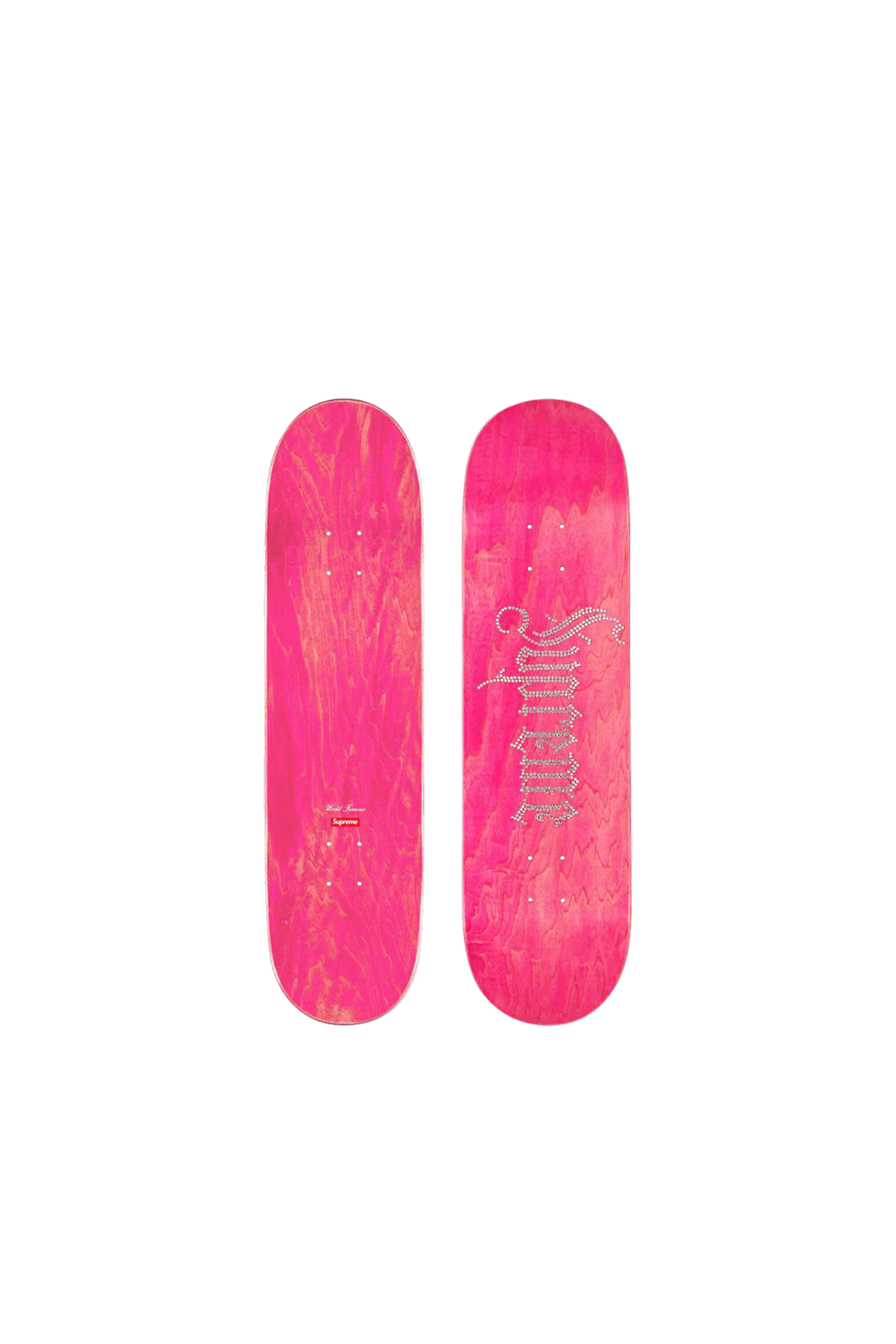 Supreme - Rhiestone Skate Deck - Pink