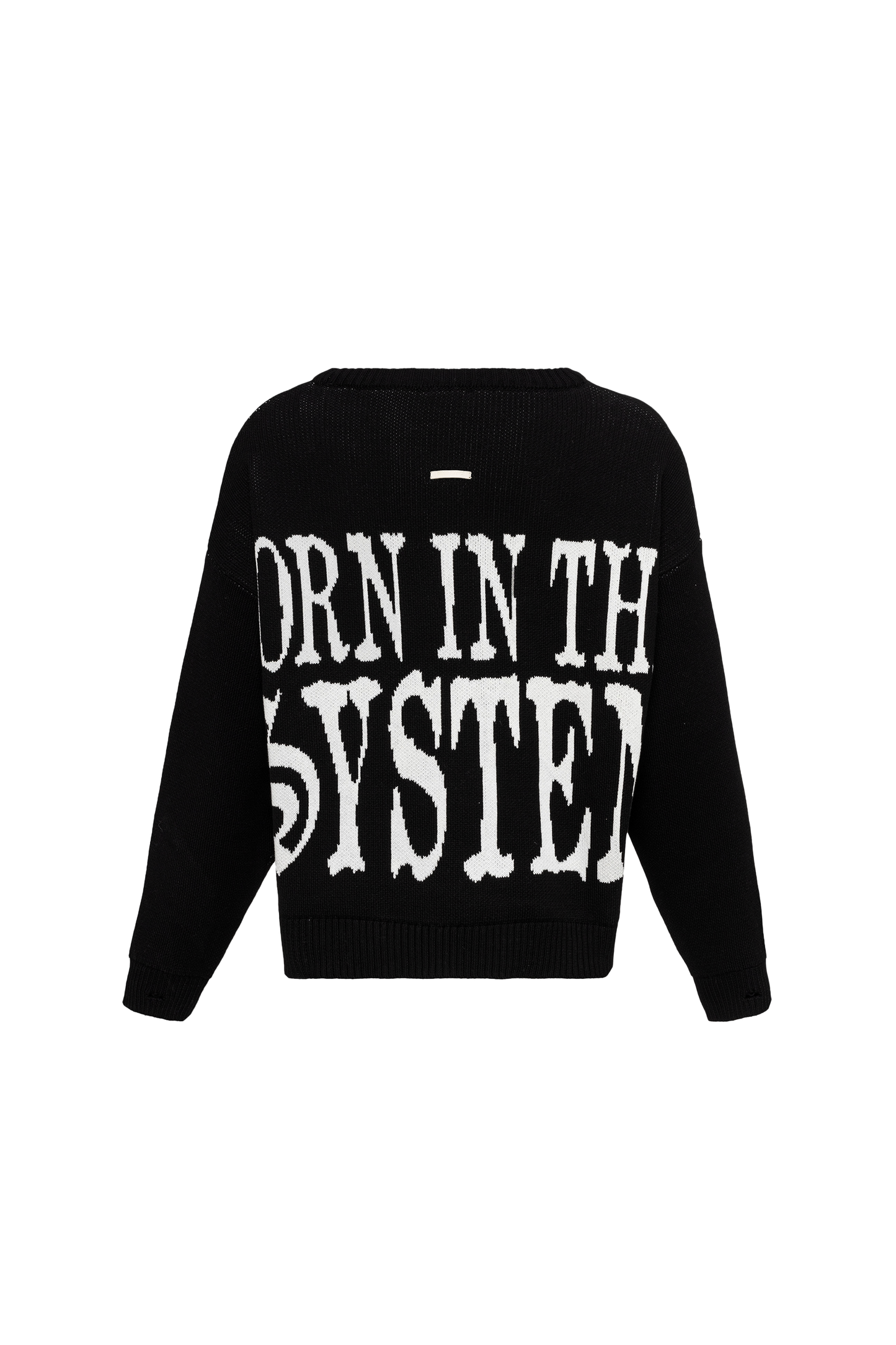 Hood Fiance - SYSTEM BOXY HEAVY KNIT SWEATER BLACK