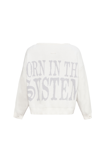 Hood Fiance - SYSTEM BOXY HEAVY KNIT SWEATER COCONUT MILK