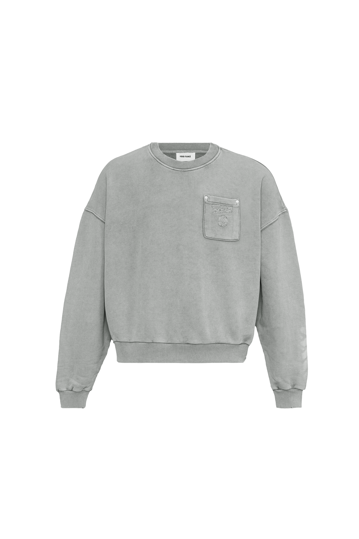 Hood Fiance - RIDER OVERSIZED CREWNECK VINTAGE CEMENT GREY
