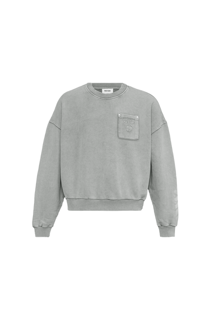 Hood Fiance - RIDER OVERSIZED CREWNECK VINTAGE CEMENT GREY