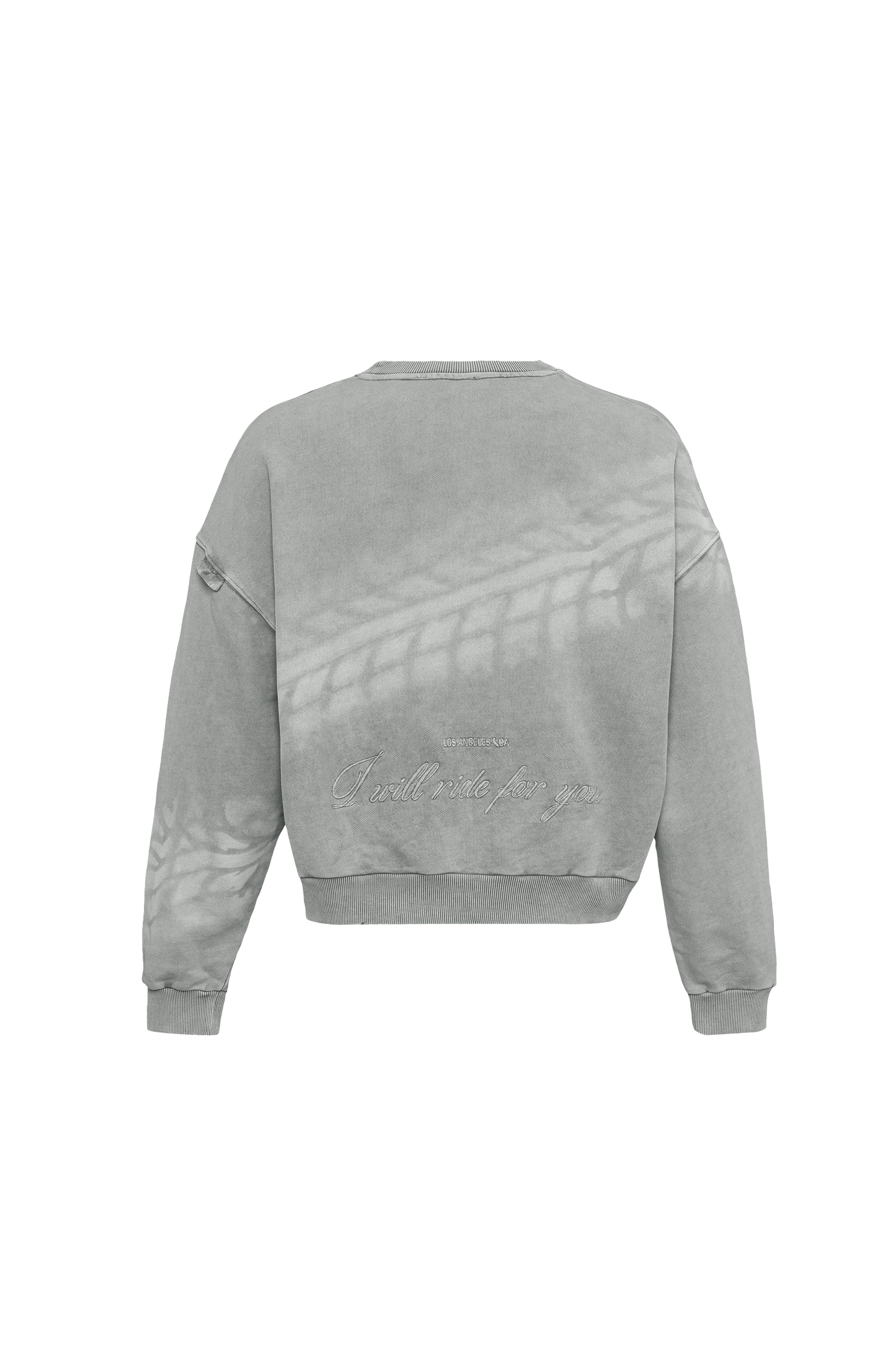 Hood Fiance - RIDER OVERSIZED CREWNECK VINTAGE CEMENT GREY