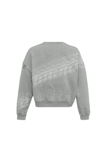 Hood Fiance - RIDER OVERSIZED CREWNECK VINTAGE CEMENT GREY