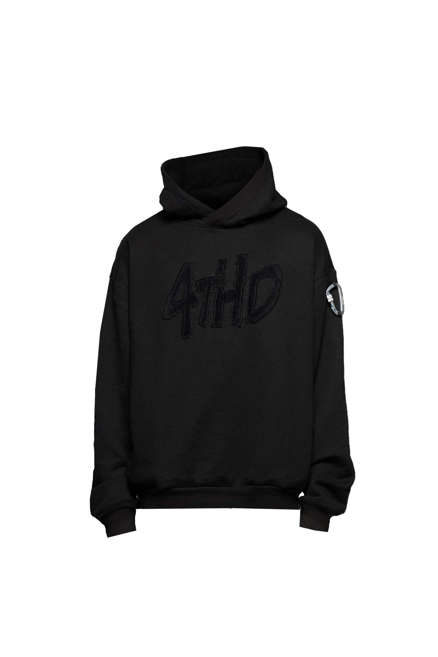 4THD - Hoodie Terry Clo. Logo - Black